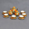 starozitny cajovy servis gejsa japonsko porcelan satsuma